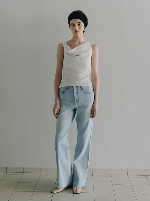 Loeuvre Slim Cowl Sleeveless Jersey Top