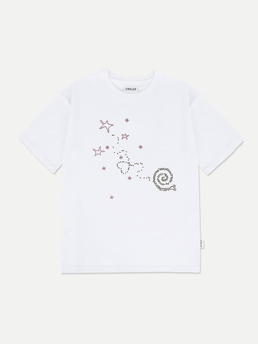 Ambler Crystal Snail Hotfix T-Shirts (White)