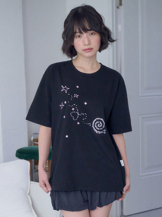 Ambler Crystal Snail Hotfix T-Shirts (Black)