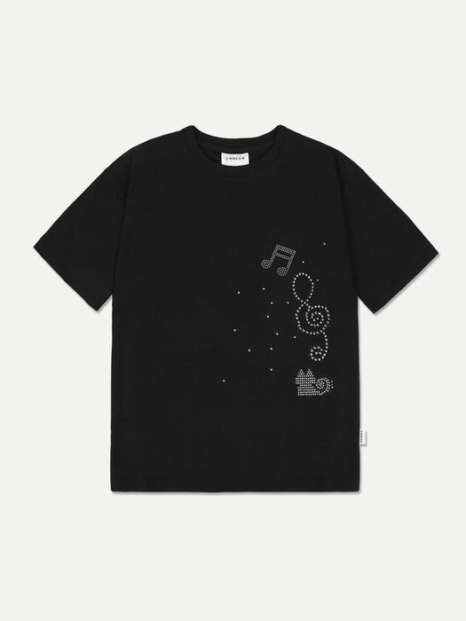 Ambler Crystal Clef Hotfix T-Shirts (Black)