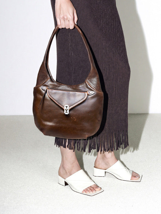Vunque Occam Shell Vintage Hobo M Brown
