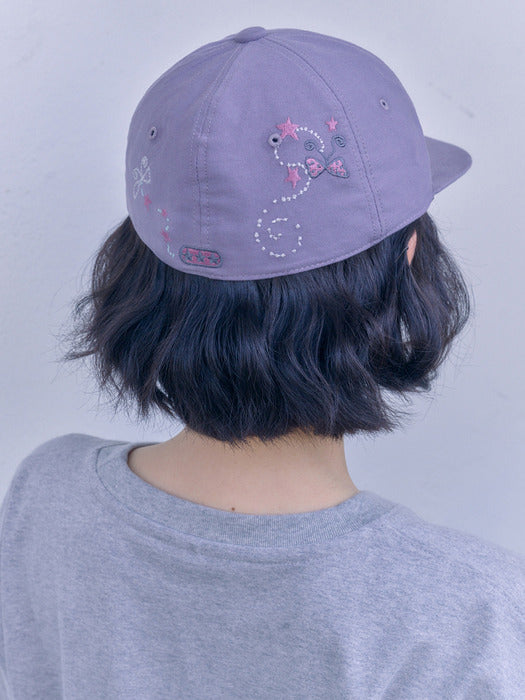 Ambler Vintage Butterfly Camp Cap (Purple)