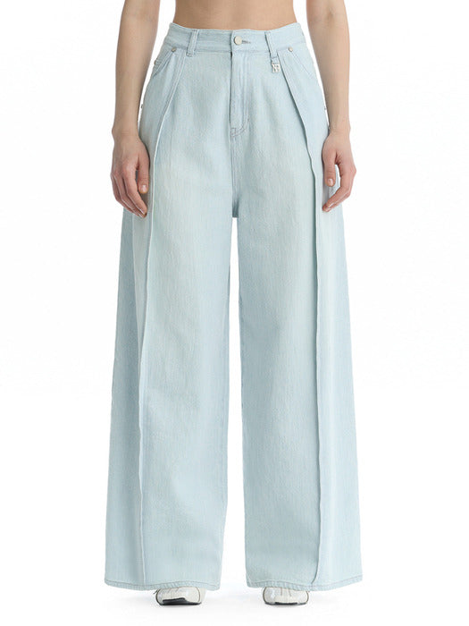 Wconcept_Treemingbird Fluid Wide Denim Pants [ Light Blue ]