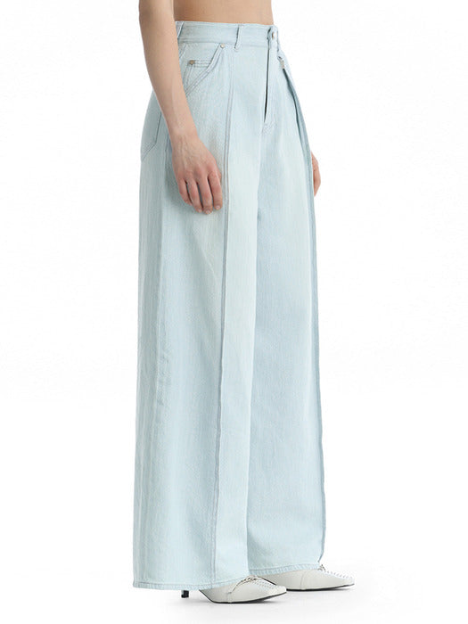 Wconcept_Treemingbird Fluid Wide Denim Pants [ Light Blue ]