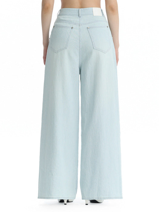 Wconcept_Treemingbird Fluid Wide Denim Pants [ Light Blue ]