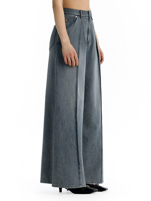 Wconcept_Treemingbird Fluid Wide Denim Pants [ Blue ]