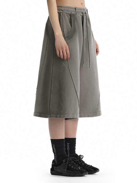 Wconcept_Treemingbird Vintage Brushed Sweat Bermuda Shorts [ Light Gray ]