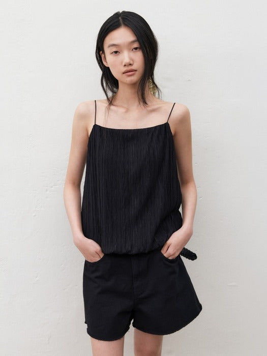 Mango Maniplease Kist Denim Shorts Black