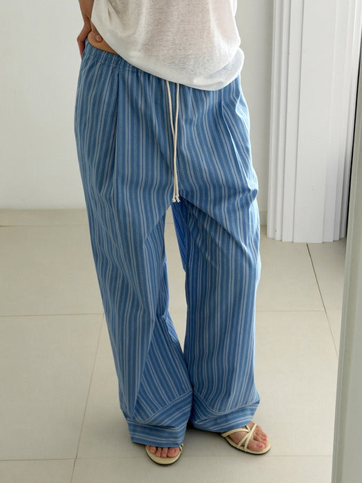 Mango Maniplease Monaco Banding Pants Blue