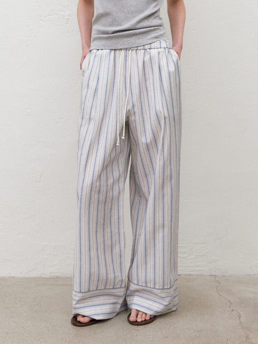 Mango Maniplease Monaco Banding Pants Ivory
