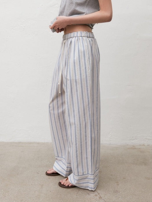 Mango Maniplease Monaco Banding Pants Ivory