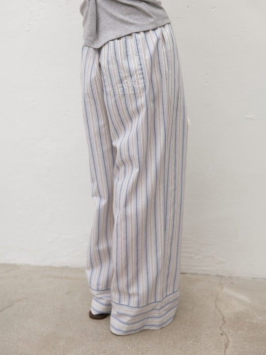 Mango Maniplease Monaco Banding Pants Ivory