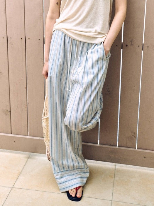 Mango Maniplease Monaco Banding Pants Ivory