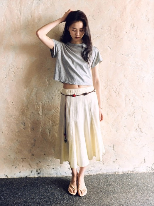 Mango Maniplease Flutt Flare Skirt Vanilla