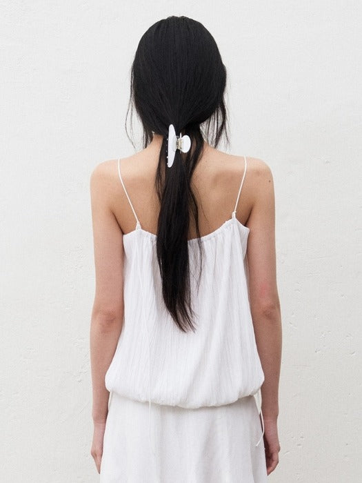 Mango Maniplease Seen Pleats Blouse White