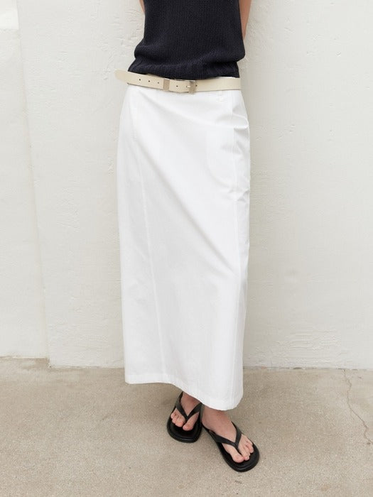 Mango Maniplease Pound Cotton Skirt Ivory