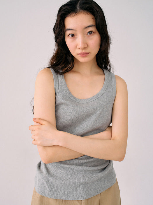 Mango Maniplease Unit Sleeveless Melange Grey