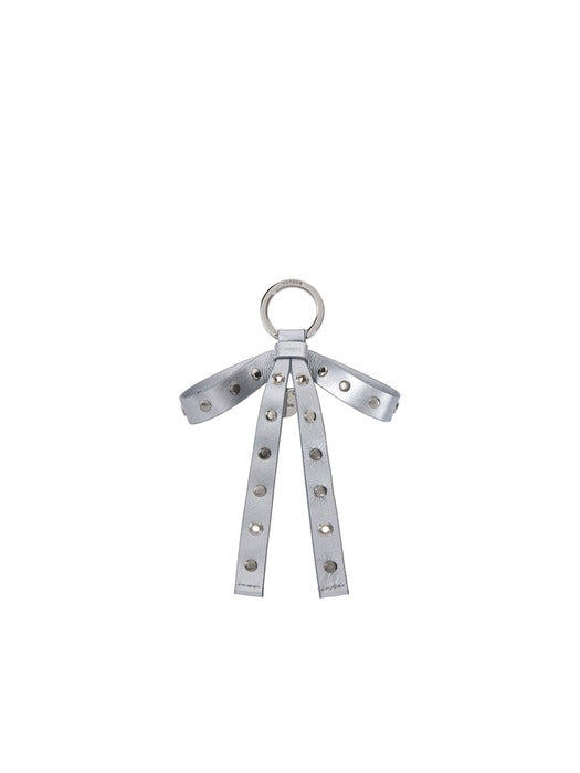 Vunque Goth Leather Ribbon Charm Silver