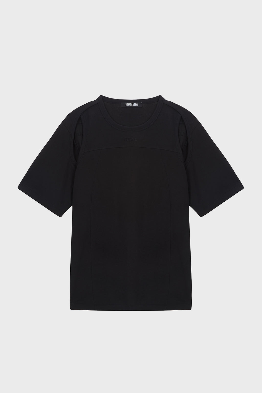 Matinkim Matin Kim Shoulder Hole Half Sleeve Top IN Black