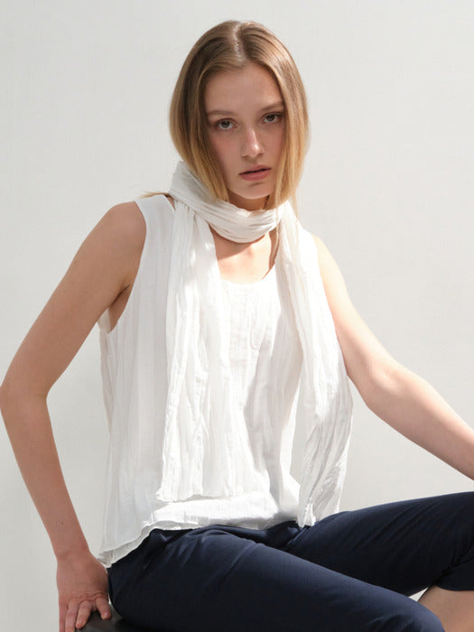 Grove 26Hs Gemma Sleeveless Muffler Set (White)