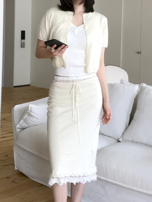 Grove 26Ss Cady Layered Midi Skirt
