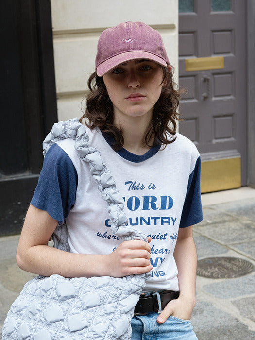 Carlyn Typo Logo Washed Cap