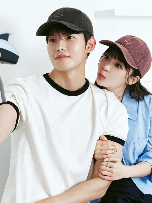 Carlyn Typo Logo Washed Cap