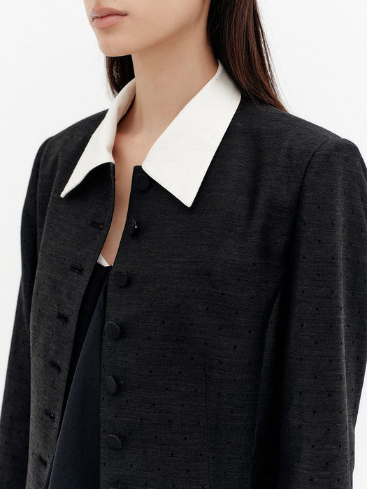 Eenk Convertible Collar Jacket - Black