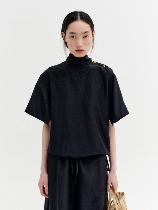 Eenk Scarf Neck Blouse - Black