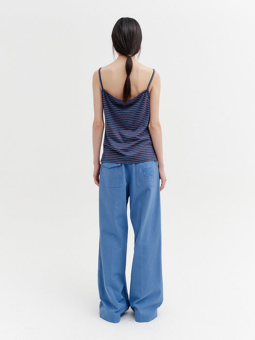 Eenk Double V-Neck Panel Sleeveless - Navy