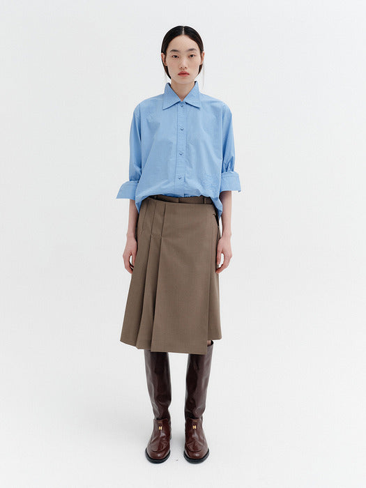 Eenk Front Pleats Convertible Shorts - Khaki
