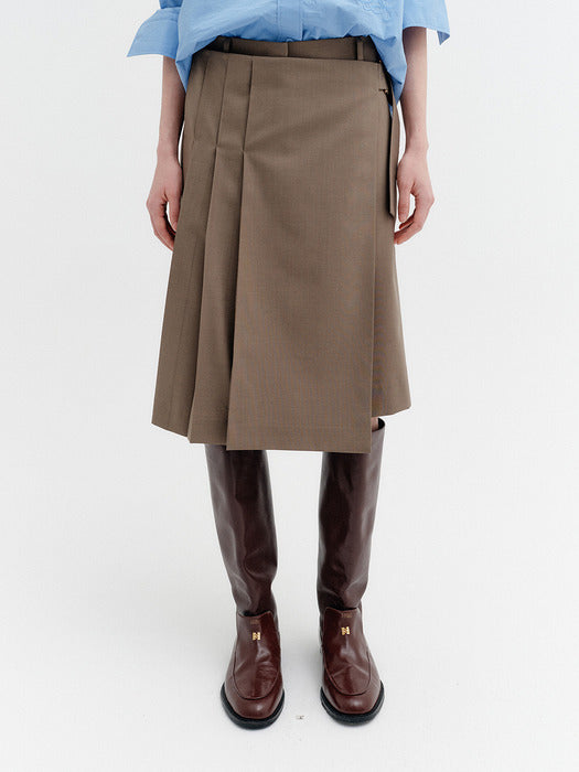 Eenk Front Pleats Convertible Shorts - Khaki