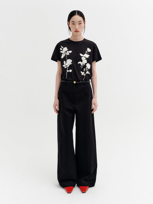 Eenk Embroidered Detail Pocket Pants - Black
