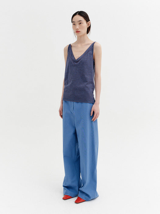 Eenk Embroidered Detail Pocket Pants - Blue