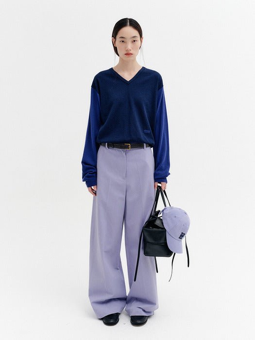 Eenk Embroidered Detail Pocket Pants - Purple