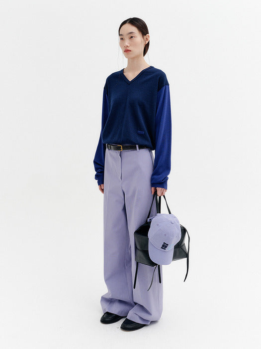 Eenk Embroidered Detail Pocket Pants - Purple