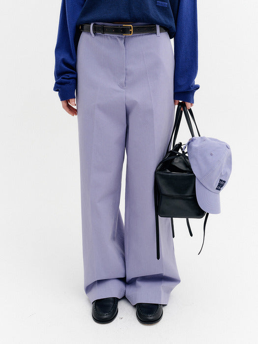 Eenk Embroidered Detail Pocket Pants - Purple