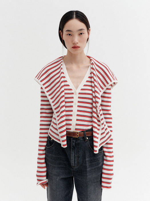 Eenk Multi-Way Button Cardigan - Ivory