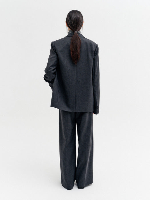 Eenk Single Breasted Jacket - Charcoal