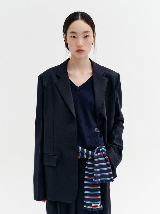 Eenk Single Breasted Jacket - Navy