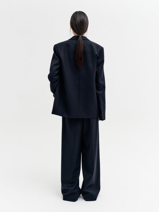 Eenk Single Breasted Jacket - Navy