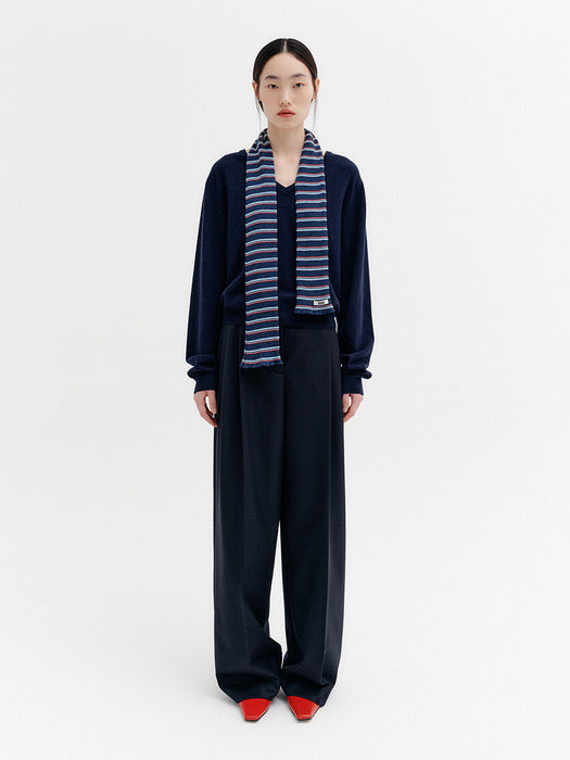 Eenk Double Tuck Tailored Pants - Navy