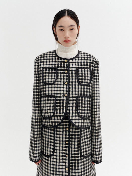 Eenk Trim Panel Short Jacket - Black