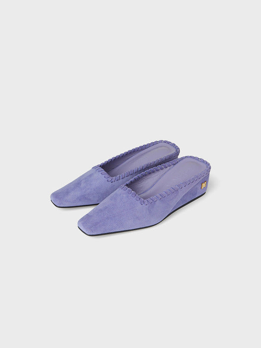 Eenk Classic Stitch Detail Mule - Lavender