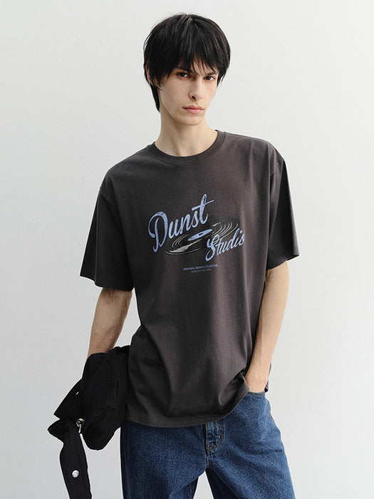 Dunst Unisex Vinyl T-Shirt Charcoal Grey