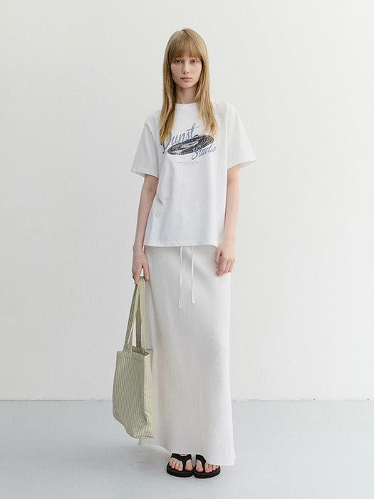 Dunst Unisex Vinyl T-Shirt Off White