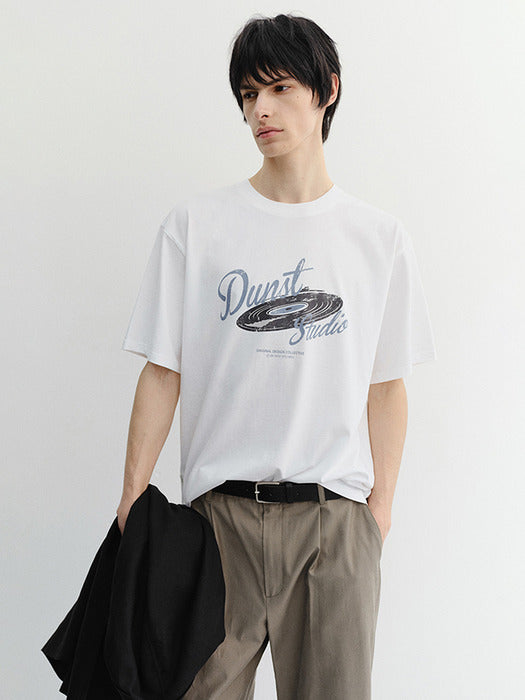 Dunst Unisex Vinyl T-Shirt Off White