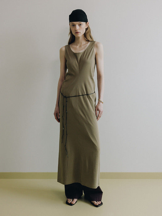 Loeuvre Draped Sleeveless Maxi Dress