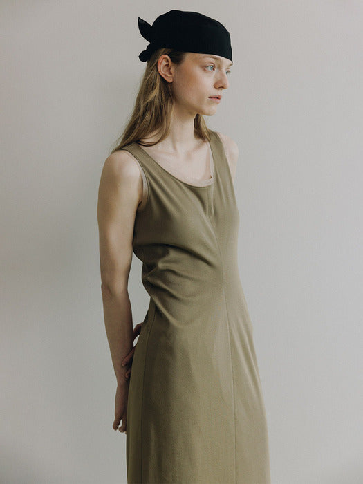 Loeuvre Draped Sleeveless Maxi Dress