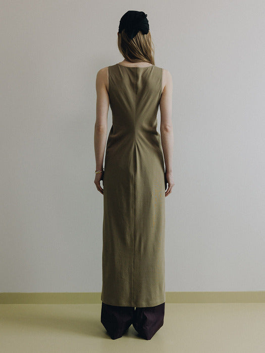 Loeuvre Draped Sleeveless Maxi Dress